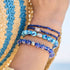 Blue Seaspray | .925 Sterling Silver | Firefly Glass Bracelet
